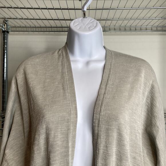 Anthropologie Donni Women's Cream Open Front Duster Cardigan One Size Lagenlook - Picture 7 of 11